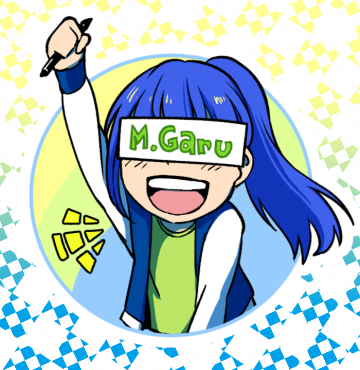 MGaru waving a pen